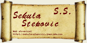 Sekula Stepović vizit kartica